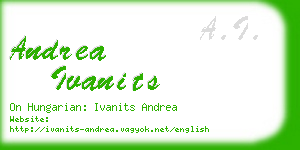 andrea ivanits business card